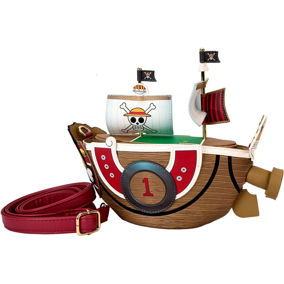 Loungefly One Piece Thousand Sunny Figural Crossbody Bag